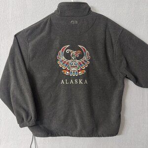 Princess Cruises Men’s Alaska Embroidered Thunderbird Fleece Full Zip Jacket XL